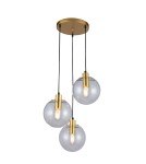 Pendant lamps - Light Prestige Puerto 3 pendant gold E27 gold / transparent LP-004/3P GD - product 1