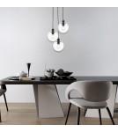 Pendant lamps - Light Prestige Puerto 3 pendant black E27 black / transparent LP-004/3P BK - product 2