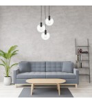 Pendant lamps - Light Prestige Puerto 3 pendant black E27 black / transparent LP-004/3P BK - product 3