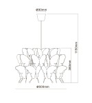 Children's pendant lamps - Light Prestige Farfalla 1 pendant white E27 white LP-3439/1P white - product 4