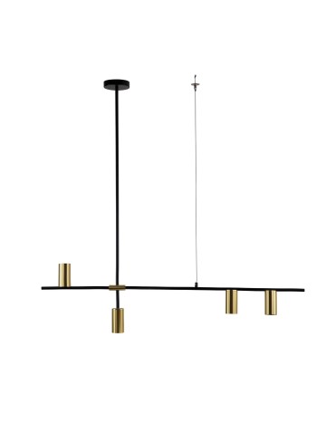 Light Prestige Arizona 4 line black/gold pendant lamp LP-074/4PL BK/GD 4xGU10 black/gold