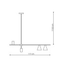 Light Prestige Arizona 4 linia lampa wisząca czarny/złoty LP-074/4PL BK/GD 4xGU10 czarny / złoty