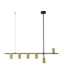 Pendant lamps - Light Prestige Arizona 6 line black/gold pendant lamp LP-074/6PL BK/GD 6xGU10 black/gold - product 1