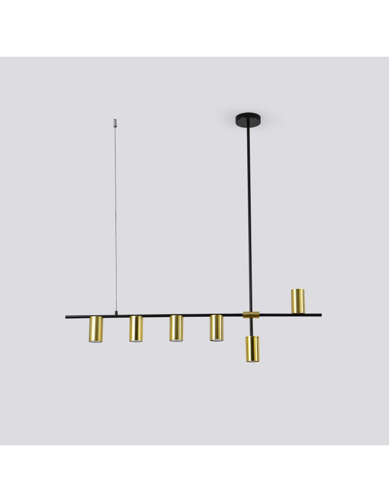 Pendant lamps - Light Prestige Arizona 6 line black/gold pendant lamp LP-074/6PL BK/GD 6xGU10 black/gold - product kolory-swiatla.pl 3