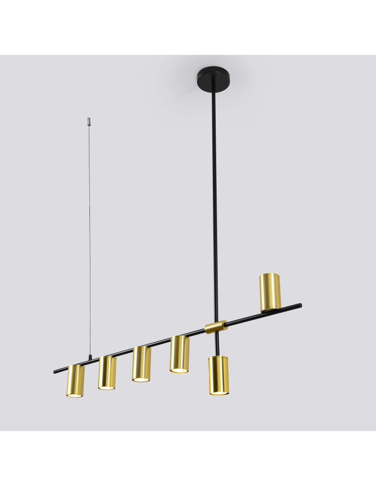 Pendant lamps - Light Prestige Arizona 6 line black/gold pendant lamp LP-074/6PL BK/GD 6xGU10 black/gold - product kolory-swiatla.pl 4