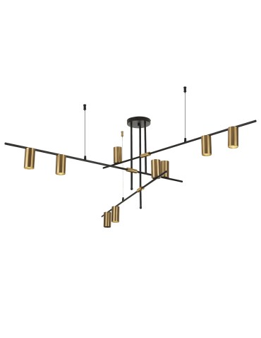 Light Prestige Arizona 9 linia lampa wisząca czarny/złoty LP-074/9PL BK/GD 9xGU10 czarny / złoty