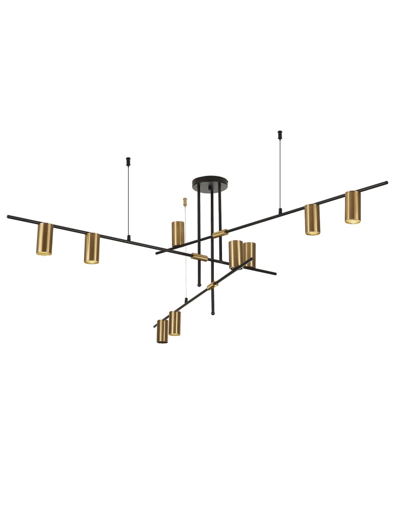 Light Prestige Arizona 9 linia lampa wisząca czarny/złoty LP-074/9PL BK/GD 9xGU10 czarny / złoty