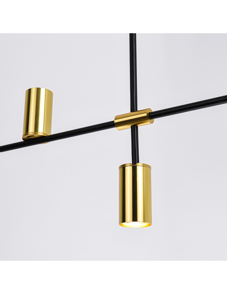 Pendant lamps - Light Prestige Arizona 9 line black/gold pendant lamp LP-074/9PL BK/GD 9xGU10 black/gold - product kolory-swiatla.pl 3