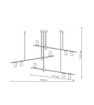 Light Prestige Arizona 9 linia lampa wisząca czarny/złoty LP-074/9PL BK/GD 9xGU10 czarny / złoty