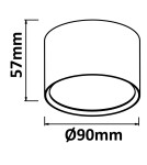 LED ceiling luminaires - Light Prestige Kendal surface-mounted luminaire black LED black LP-6331/1SM BK - product 6