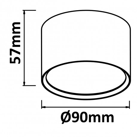 Light Prestige Kendal oprawa natynkowa czarna LED czarny LP-6331/1SM BK