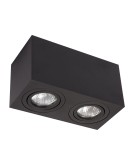 Ceiling luminaires for replaceable light source - Light Prestige Lyon 2 surface-mounted luminaire black GU10 LP-5881/2SM BK - product 1