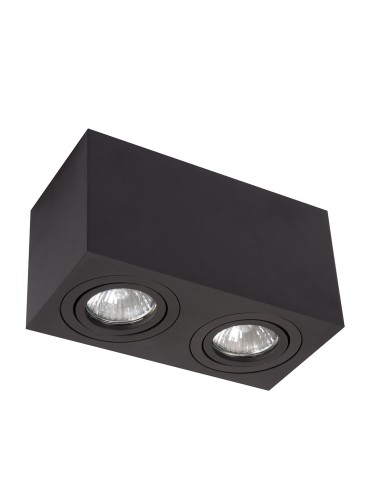 Light Prestige Lyon 2 surface-mounted luminaire black GU10 LP-5881/2SM BK