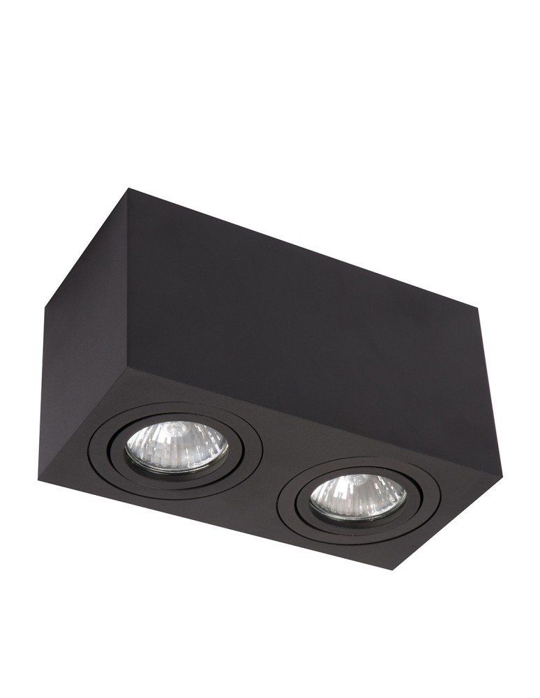 Ceiling luminaires for replaceable light source - Light Prestige Lyon 2 surface-mounted luminaire black GU10 LP-5881/2SM BK - product kolory-swiatla.pl 1