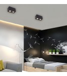 Ceiling luminaires for replaceable light source - Light Prestige Lyon 2 surface-mounted luminaire black GU10 LP-5881/2SM BK - product 2