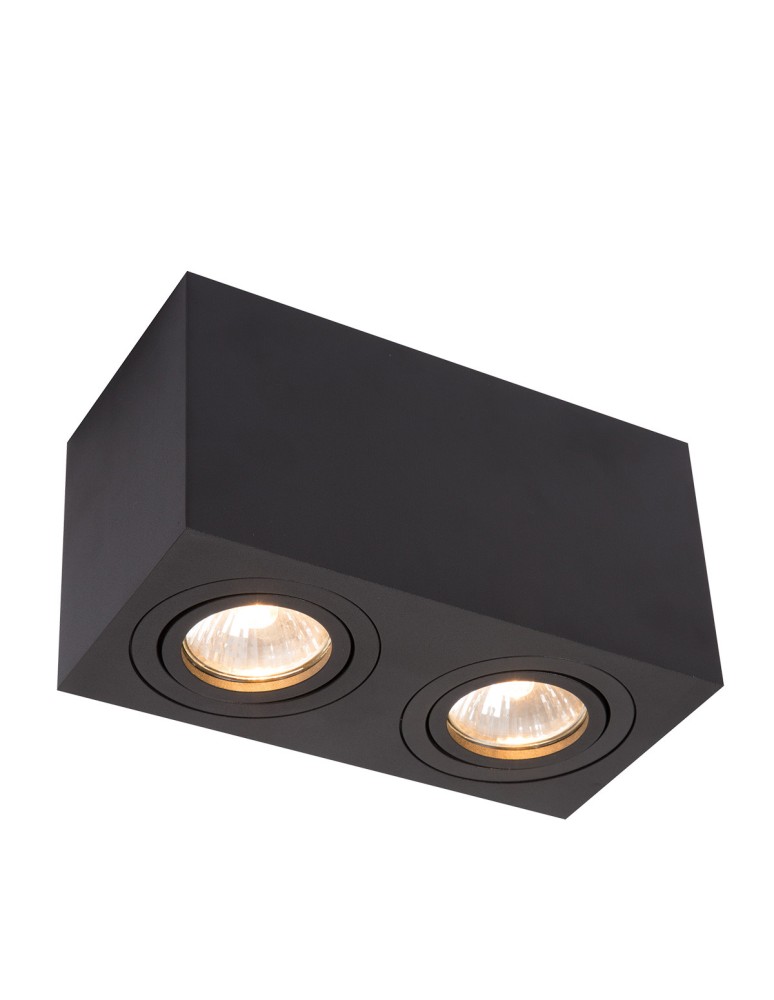 Ceiling luminaires for replaceable light source - Light Prestige Lyon 2 surface-mounted luminaire black GU10 LP-5881/2SM BK - product kolory-swiatla.pl 4