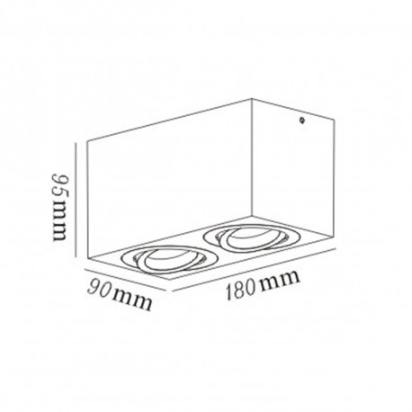 Light Prestige Lyon 2 oprawa natynkowa czarna GU10 LP-5881/2SM BK