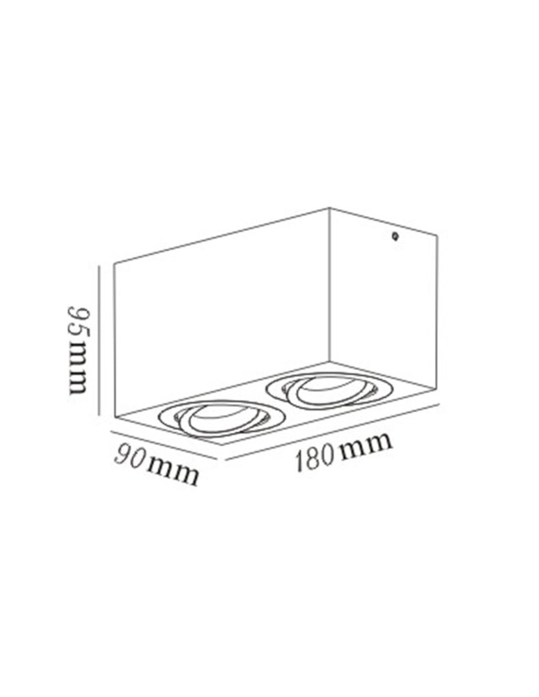 Ceiling luminaires for replaceable light source - Light Prestige Lyon 2 surface-mounted luminaire black GU10 LP-5881/2SM BK - product kolory-swiatla.pl 5
