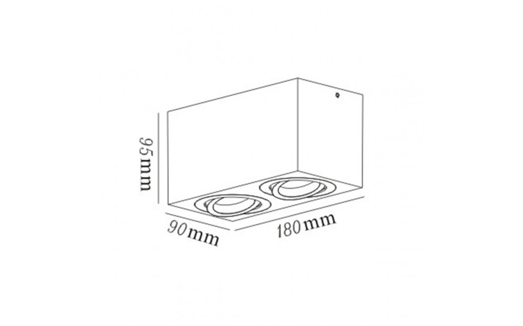 Light Prestige Lyon 2 oprawa natynkowa czarna GU10 LP-5881/2SM BK