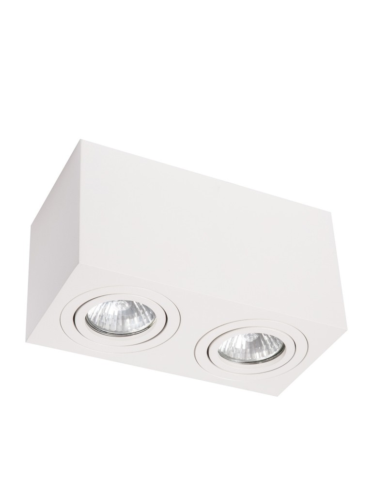 Ceiling luminaires for replaceable light source - Light Prestige Lyon 2 surface-mounted luminaire white GU10 white LP-5881/2SM WH - product kolory-swiatla.pl 1