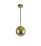 Pendant lamps - Light Prestige Palla small gold pendant lamp LP-2844/1P S GD 1xE14 gold/transparent - product 1