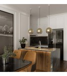 Pendant lamps - Light Prestige Palla small gold pendant lamp LP-2844/1P S GD 1xE14 gold/transparent - product 2