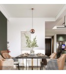 Glass pendant lamps - Light Prestige Palla small copper pendant lamp LP-2844/1P S MI 1xE27 copper/transparent - product 3