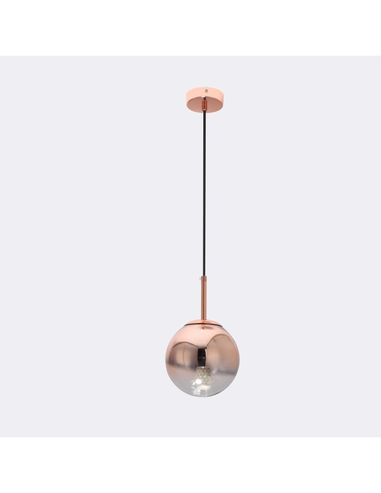 Glass pendant lamps - Light Prestige Palla small copper pendant lamp LP-2844/1P S MI 1xE27 copper/transparent - product kolory-swiatla.pl 8