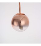 Glass pendant lamps - Light Prestige Palla small copper pendant lamp LP-2844/1P S MI 1xE27 copper/transparent - product 10