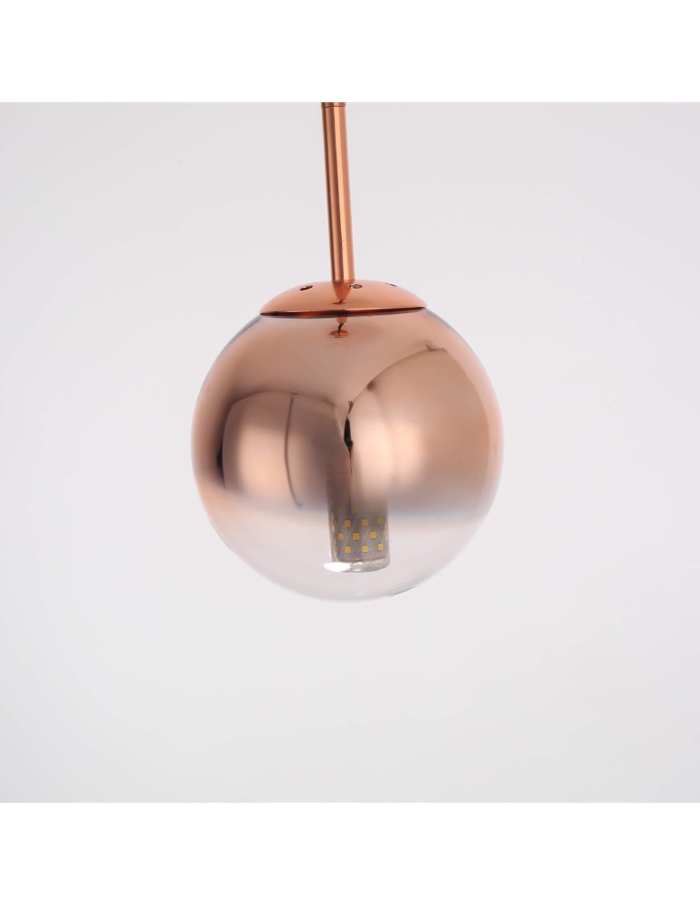 Glass pendant lamps - Light Prestige Palla small copper pendant lamp LP-2844/1P S MI 1xE27 copper/transparent - product kolory-swiatla.pl 10