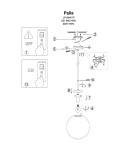 Glass pendant lamps - Light Prestige Palla small copper pendant lamp LP-2844/1P S MI 1xE27 copper/transparent - product 14