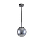 Glass pendant lamps - Light Prestige Palla small chrome pendant lamp LP-2844/1P S CH 1xE14 silver/transparent - product 1