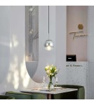 Glass pendant lamps - Light Prestige Palla small chrome pendant lamp LP-2844/1P S CH 1xE14 silver/transparent - product 2