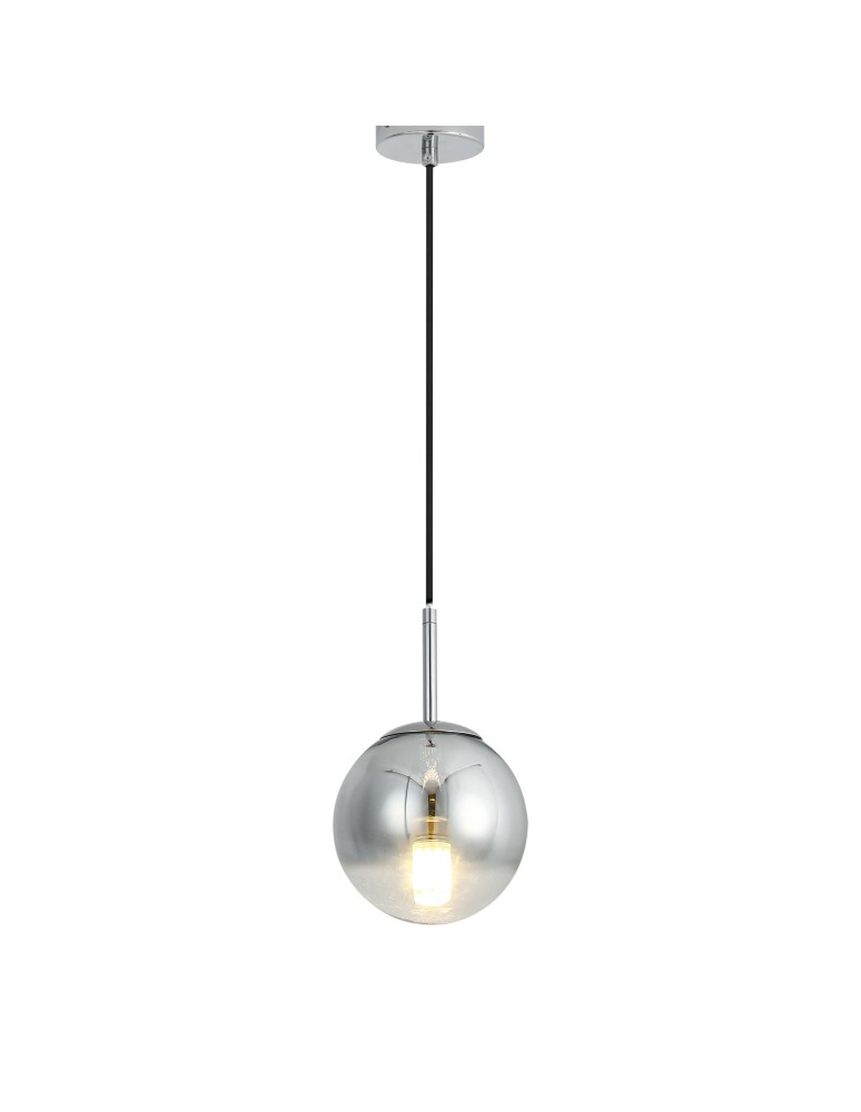 Glass pendant lamps - Light Prestige Palla small chrome pendant lamp LP-2844/1P S CH 1xE14 silver/transparent - product kolory-swiatla.pl 6