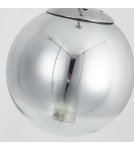 Glass pendant lamps - Light Prestige Palla small chrome pendant lamp LP-2844/1P S CH 1xE14 silver/transparent - product 9