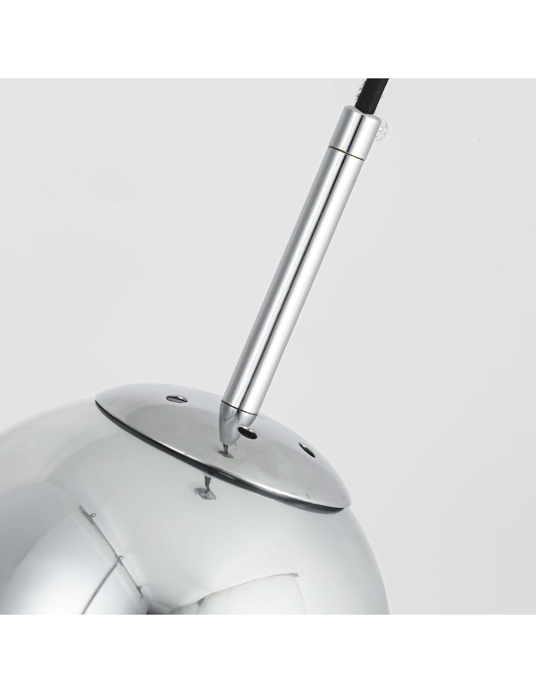 Glass pendant lamps - Light Prestige Palla small chrome pendant lamp LP-2844/1P S CH 1xE14 silver/transparent - product kolory-swiatla.pl 10