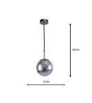 Glass pendant lamps - Light Prestige Palla small chrome pendant lamp LP-2844/1P S CH 1xE14 silver/transparent - product 14