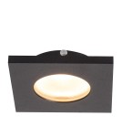 Flush-mounted hermetic lamps - Light Prestige Lagos black IP65 GU10 black LP-440/1RS BK square flush mount eyelet - product 3