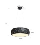 Pendant lamps - Light Prestige Reus pendant black E27 black LP-8069/1P BK - product 12