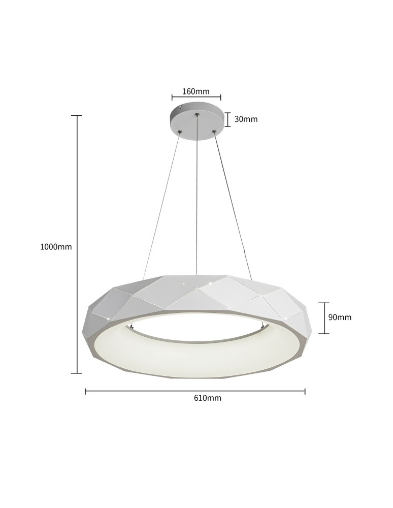 LED pendant lamps - Light Prestige Reus LED pendant white LED white LP-8069/1P LED WH - product kolory-swiatla.pl 12