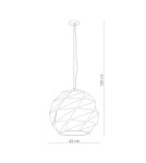 Pendant lamps - Light Prestige Reus pendant sphere large white E27 white LP-8069/1P L WH - product 5