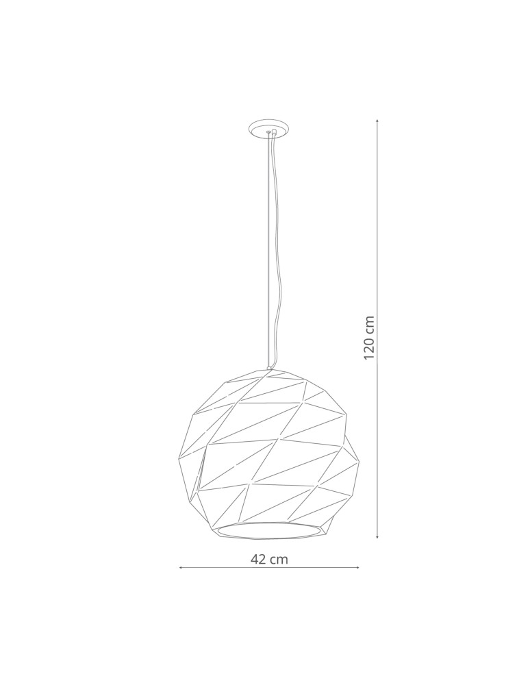 Pendant lamps - Light Prestige Reus pendant sphere large white E27 white LP-8069/1P L WH - product kolory-swiatla.pl 5