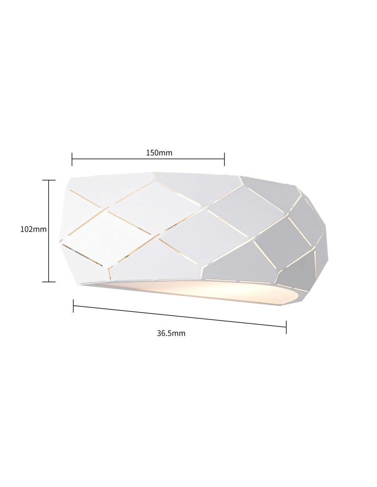 Wall lamps - Light Prestige Reus wall lamp white E27 white LP-8069/1W WH - product kolory-swiatla.pl 7