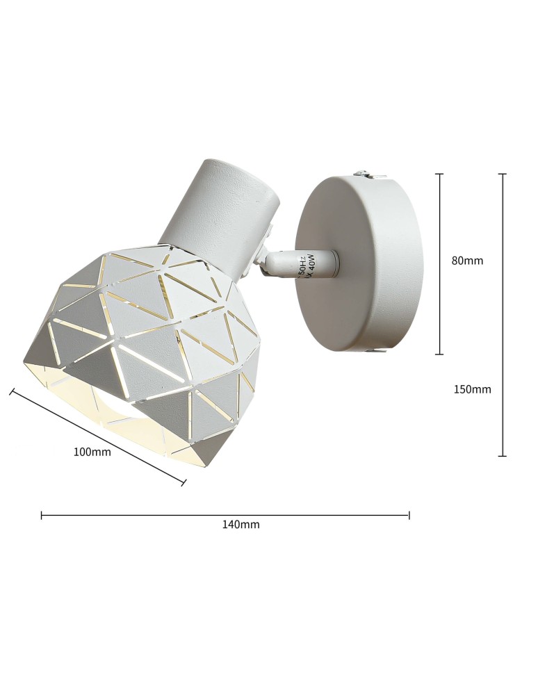 Wall lights - Light Prestige Reus 1 spot white E14 white LP-8069/1WS WH - product kolory-swiatla.pl 10