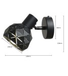 Wall lights - Light Prestige Reus 1 spot black E14 black LP-8069/1WS BK - product 10