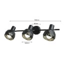 Spotlight ceiling lamps - Light Prestige Reus 3 spot black E14 black LP-8069/3WS BK - product 12