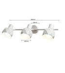 Spotlight ceiling lamps - Light Prestige Reus 3 spot white E14 white LP-8069/3WS WH - product 7