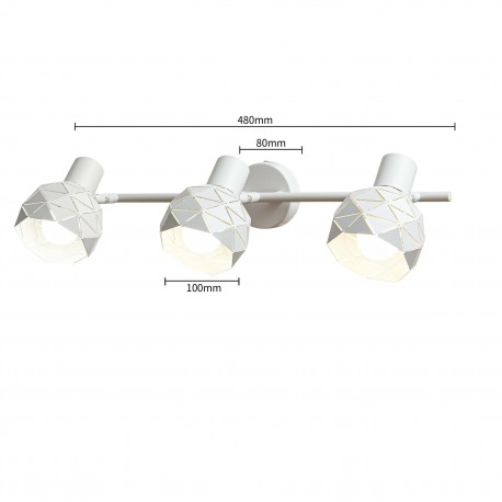 Light Prestige Reus 3 spot biały E14 biały LP-8069/3WS WH