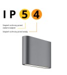 Light Prestige Sapri kinkiet antracyt IP54 LP-1556/1W ANTR 2xLED antracyt