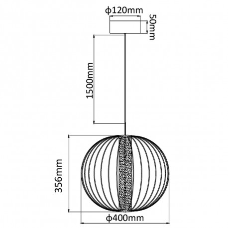 Light Prestige Treviso wisząca mała czarna LED czarny LP-798/1P S BK